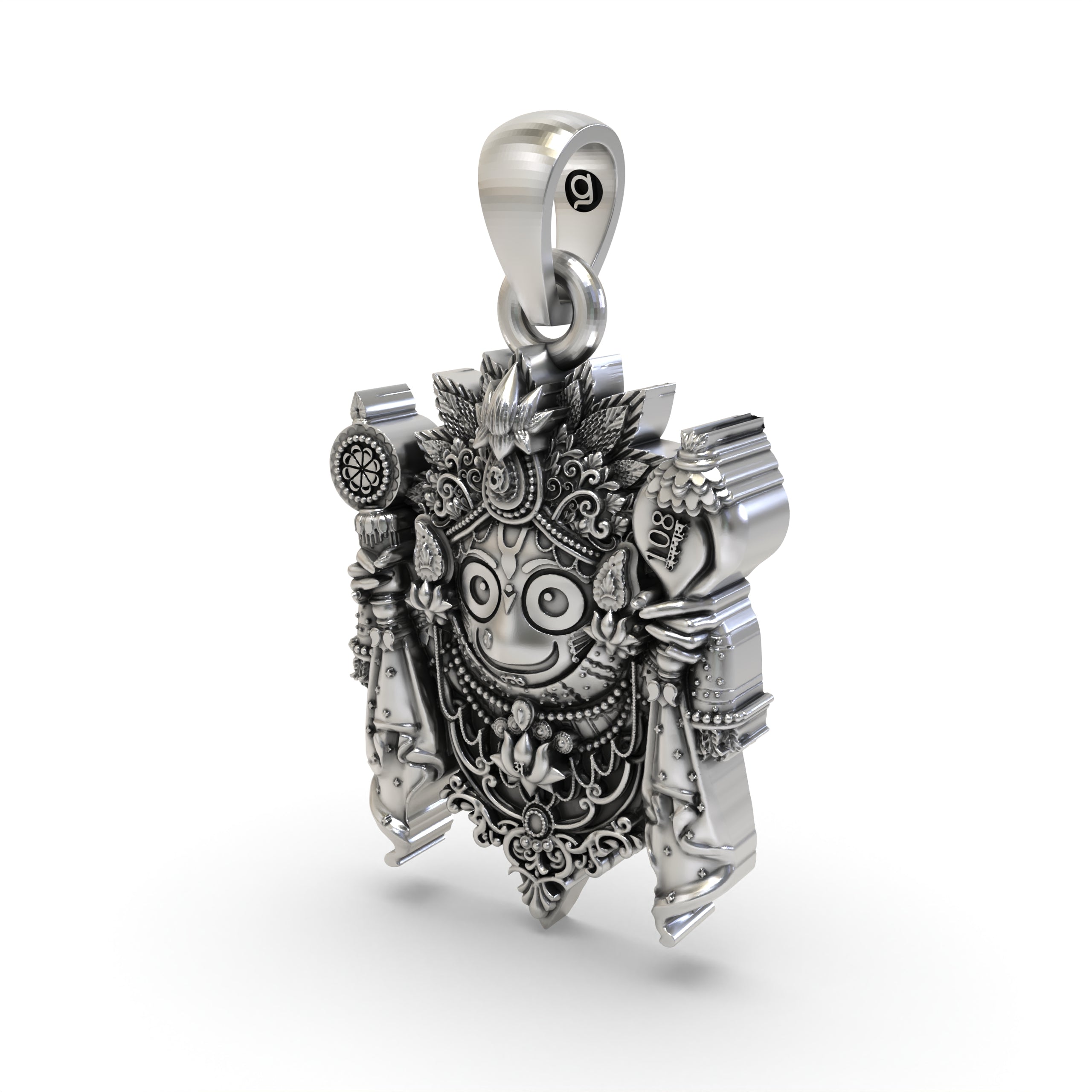 925 Silver Jagannath Pendant – Lord Jagannath Jewelry | Hindu God of Puri | Devotional ISKCON Locket