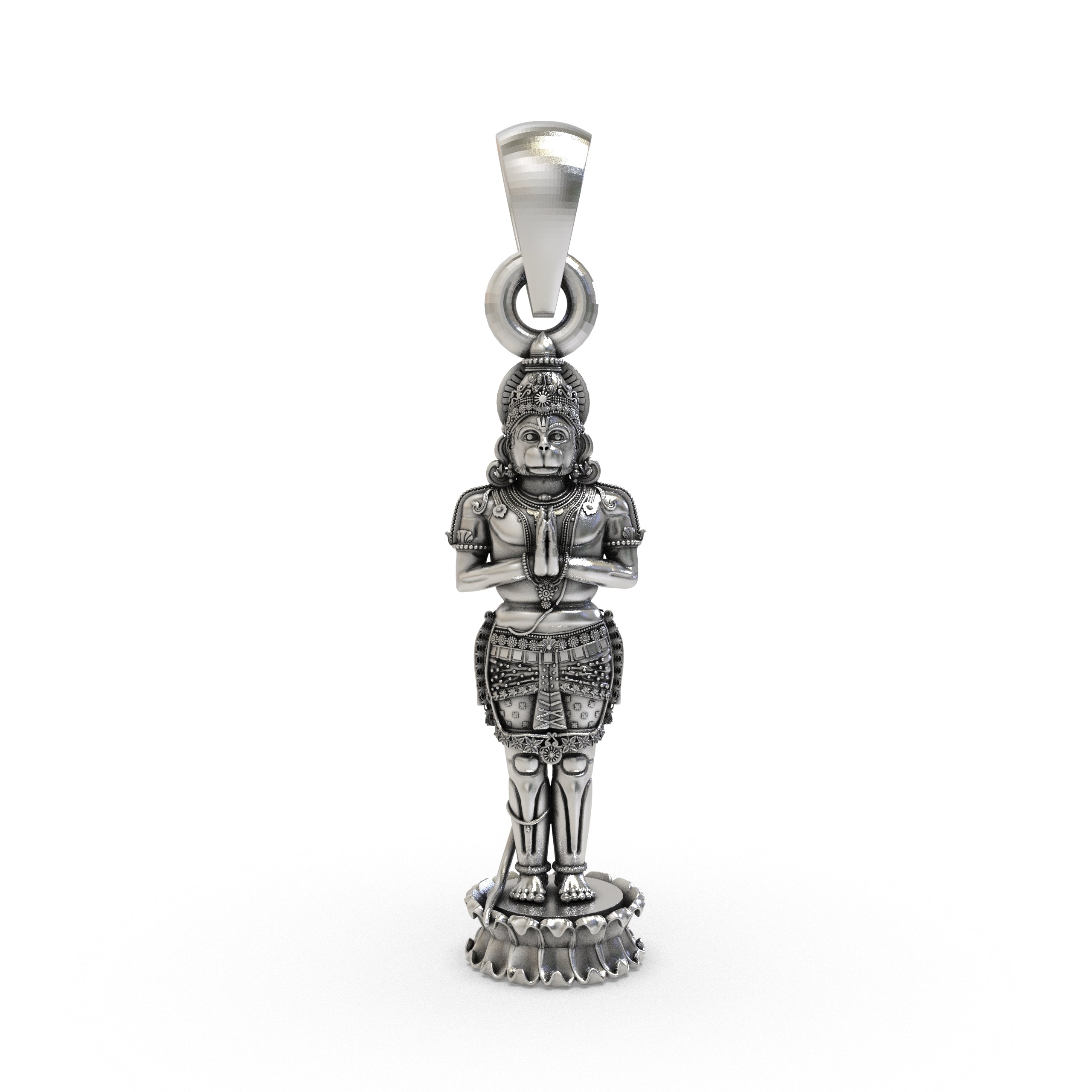 925 Silver Hanumanji Pendant – Divine Strength & Protection | Lord Hanuman Spiritual Jewelry