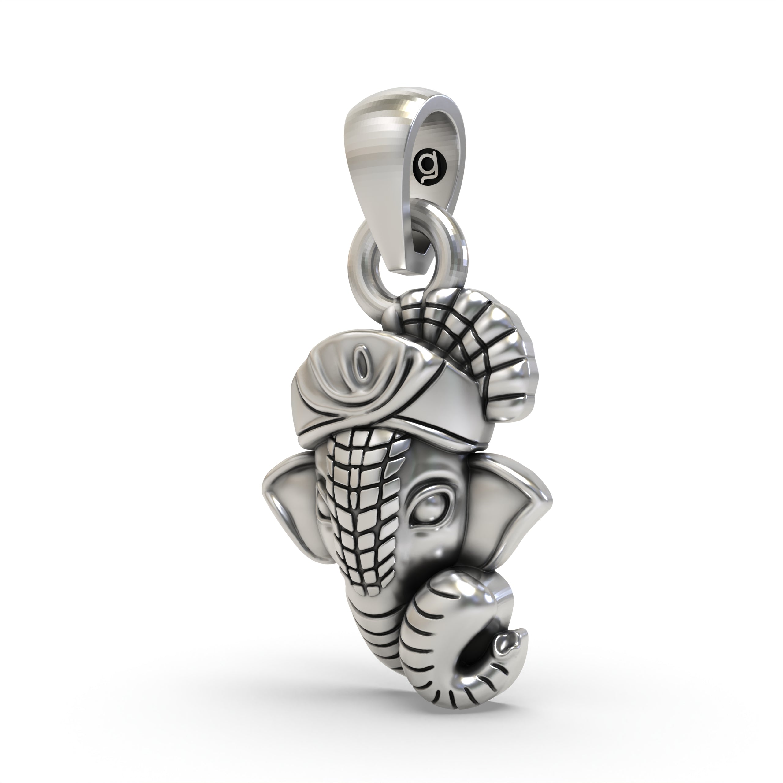 Ganesha Face 925 Silver Pendant – Lord Ganpati Jewelry for Wisdom & Blessings | Handmade Spiritual Gift