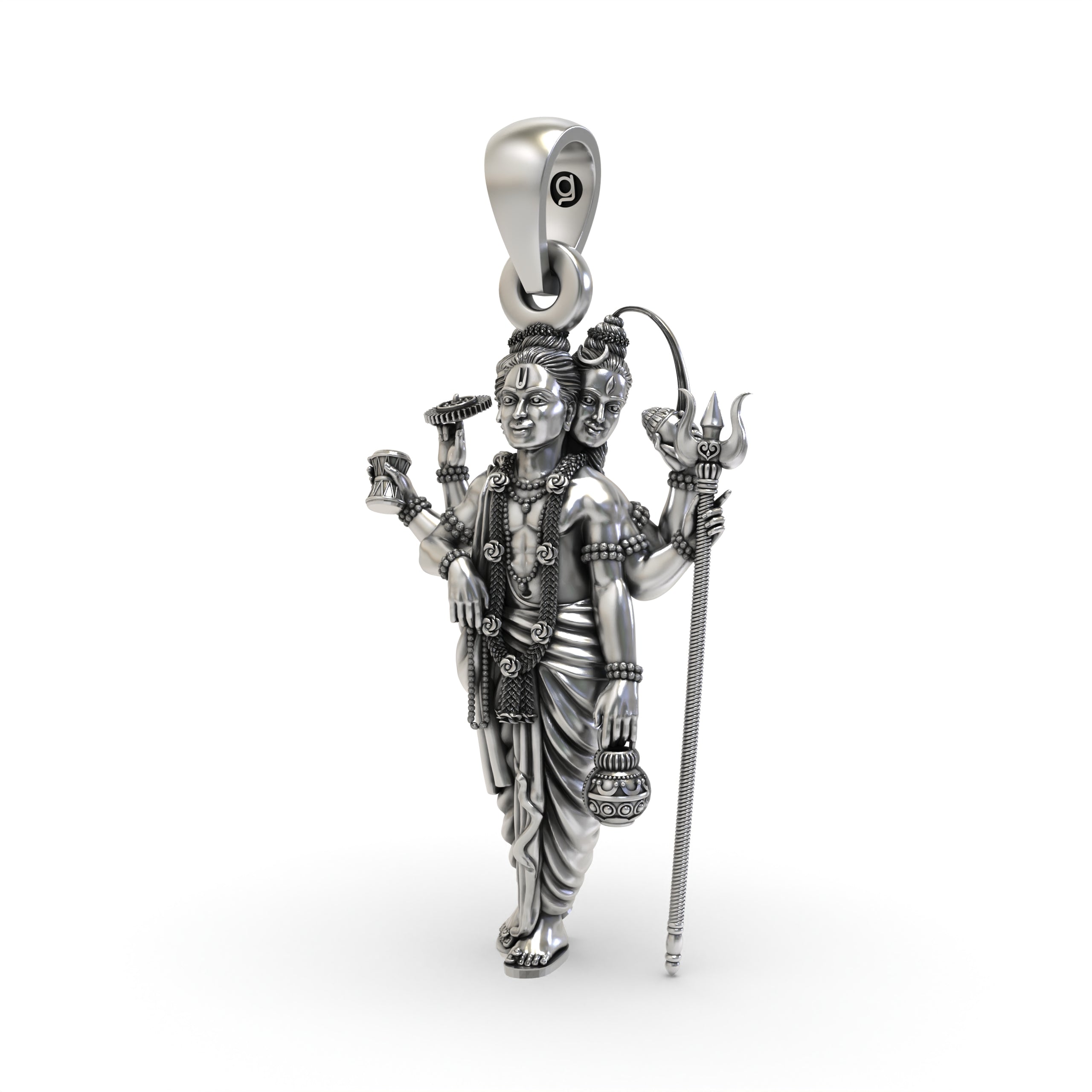 925 Silver Guru Dattatreya Pendant – Tridev Avatar Spiritual Jewelry | Handmade Devotional Pendant for Protection & Wisdom