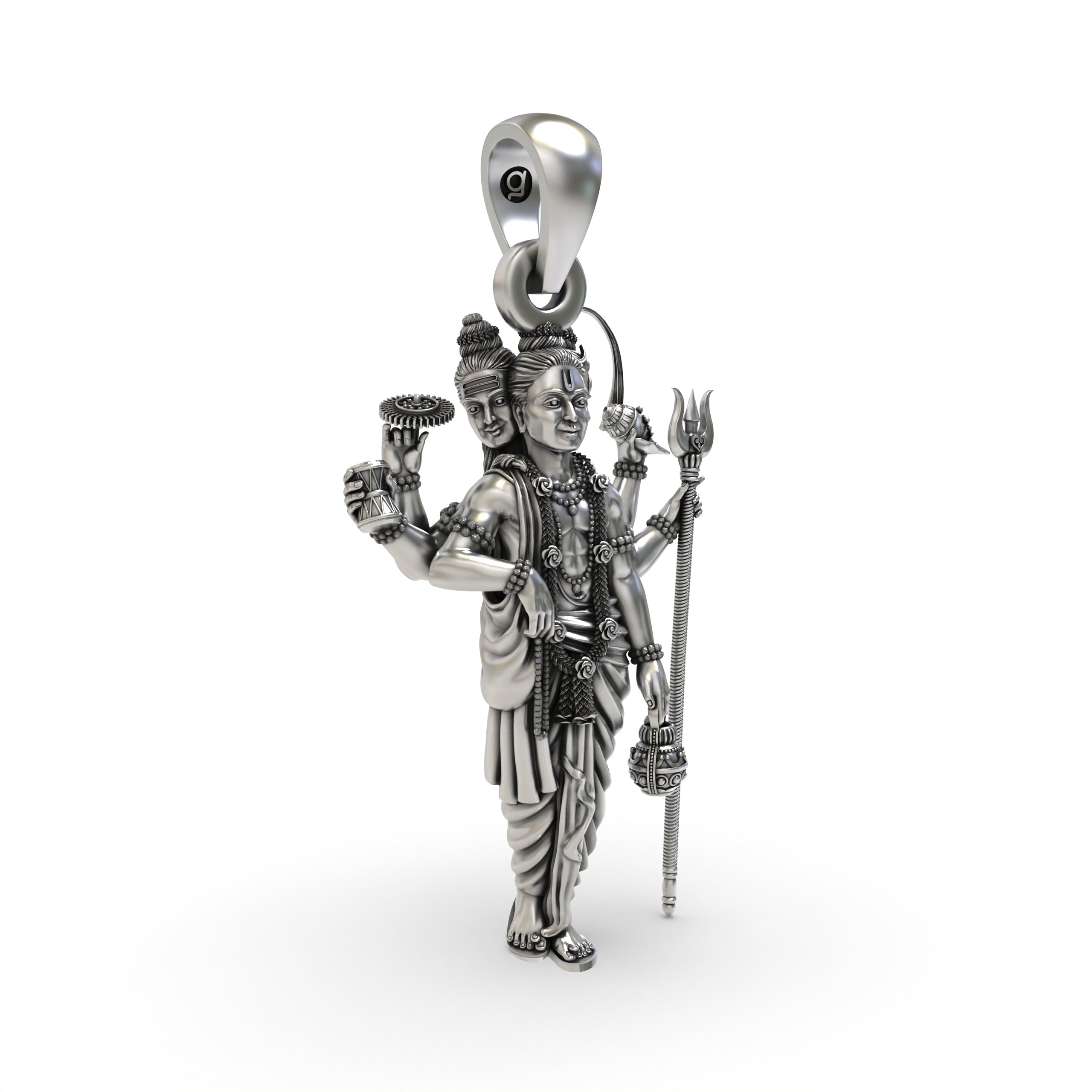 925 Silver Guru Dattatreya Pendant – Tridev Avatar Spiritual Jewelry | Handmade Devotional Pendant for Protection & Wisdom