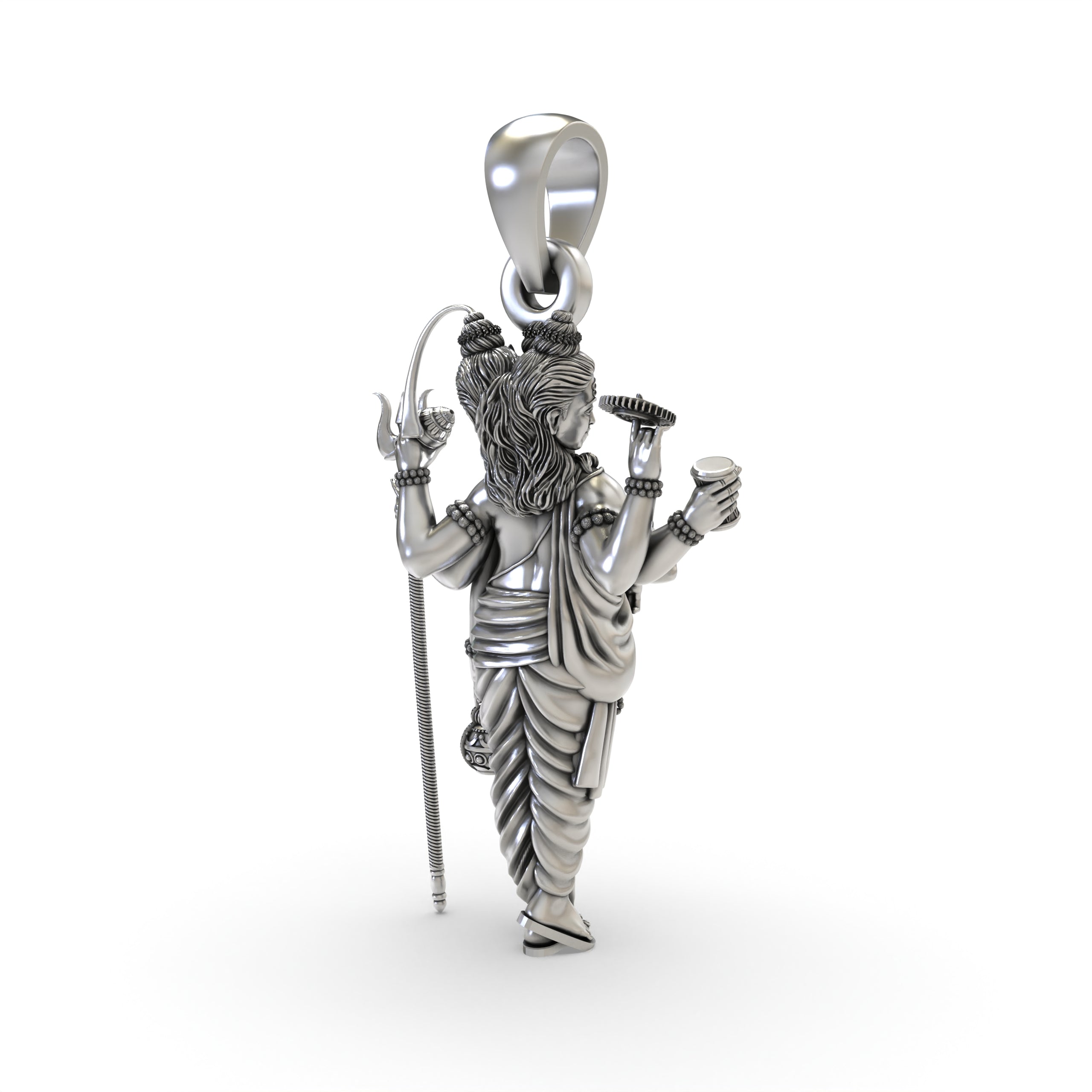 925 Silver Guru Dattatreya Pendant – Tridev Avatar Spiritual Jewelry | Handmade Devotional Pendant for Protection & Wisdom