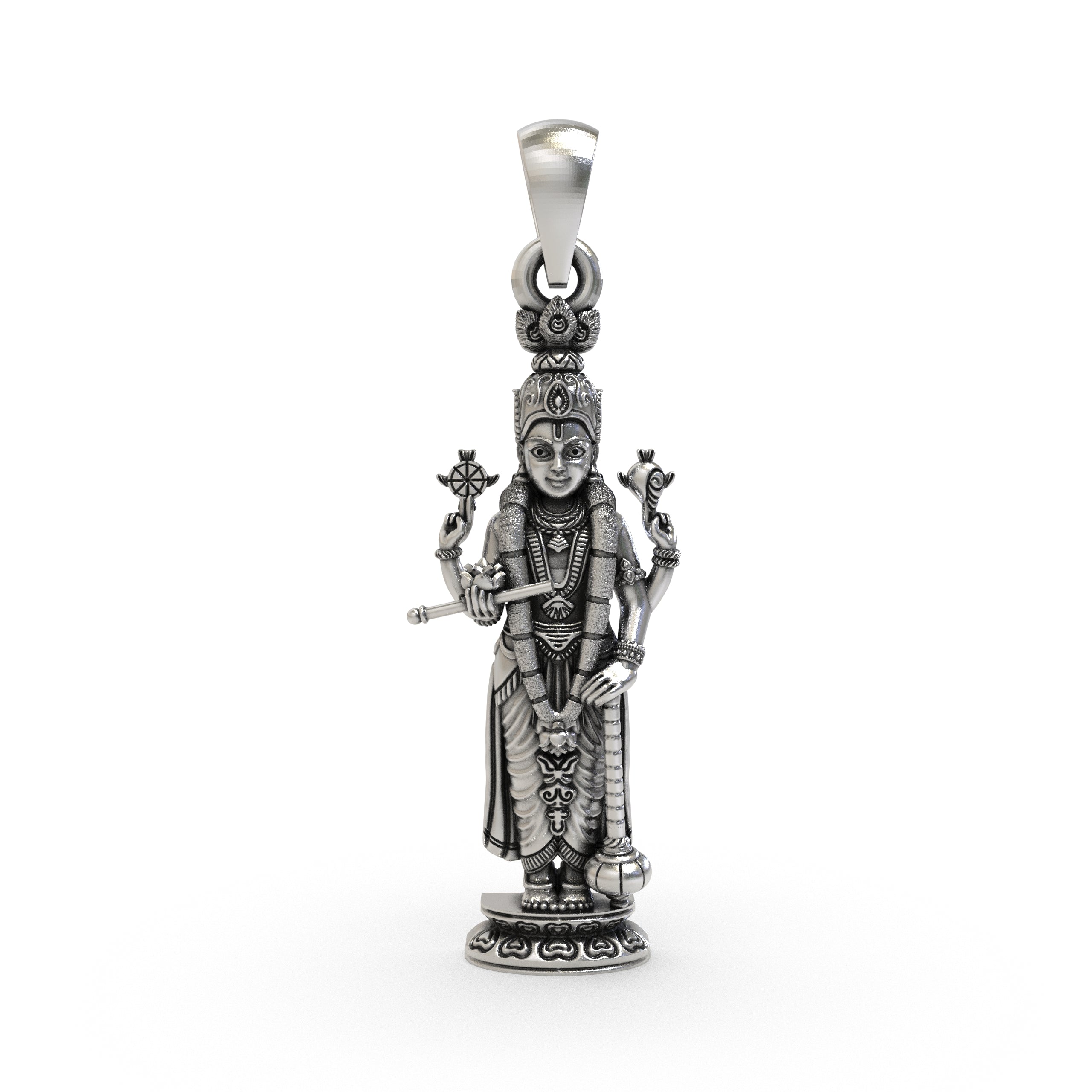 925 Sterling Silver Lord Vishnu Pendant