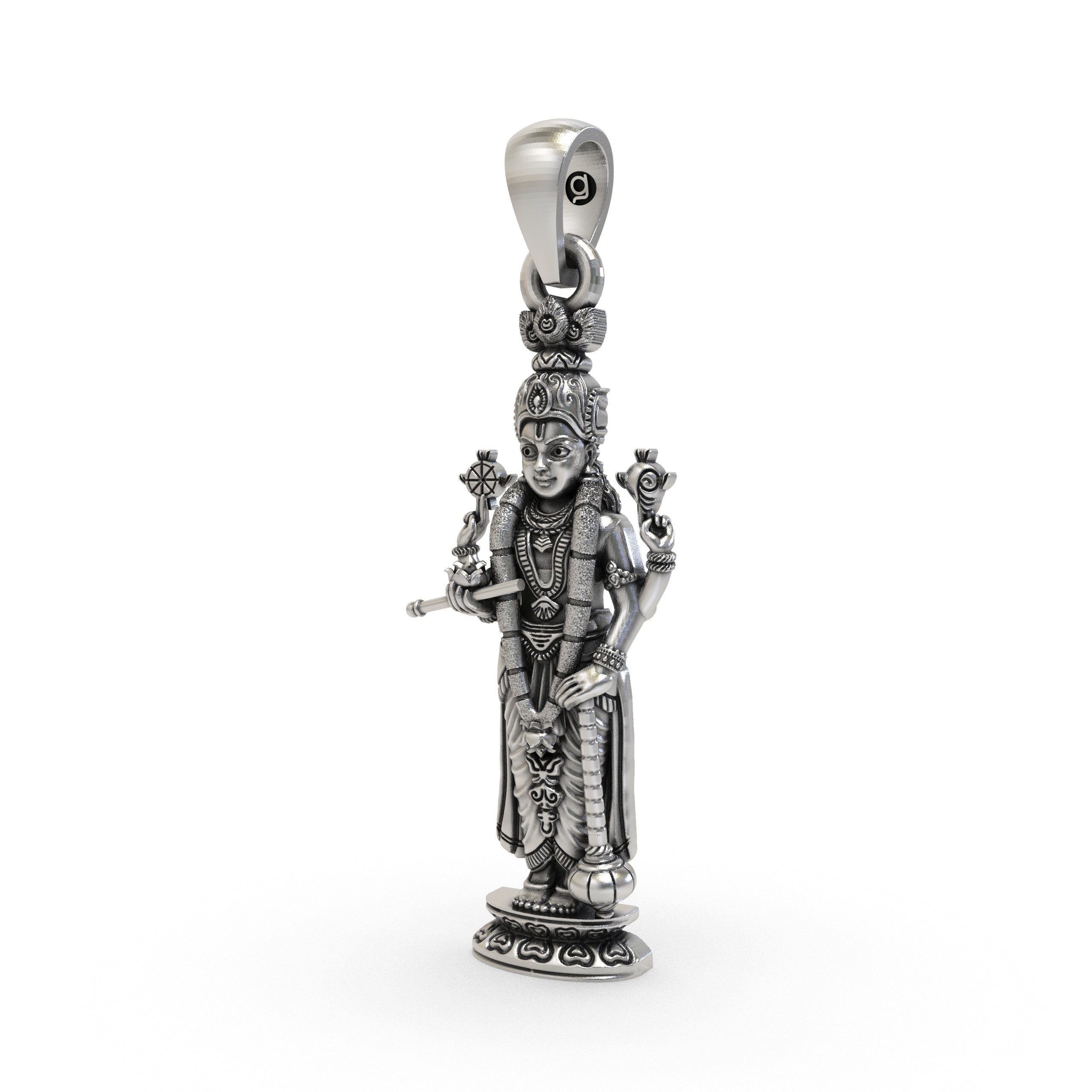 925 Sterling Silver Lord Vishnu Pendant