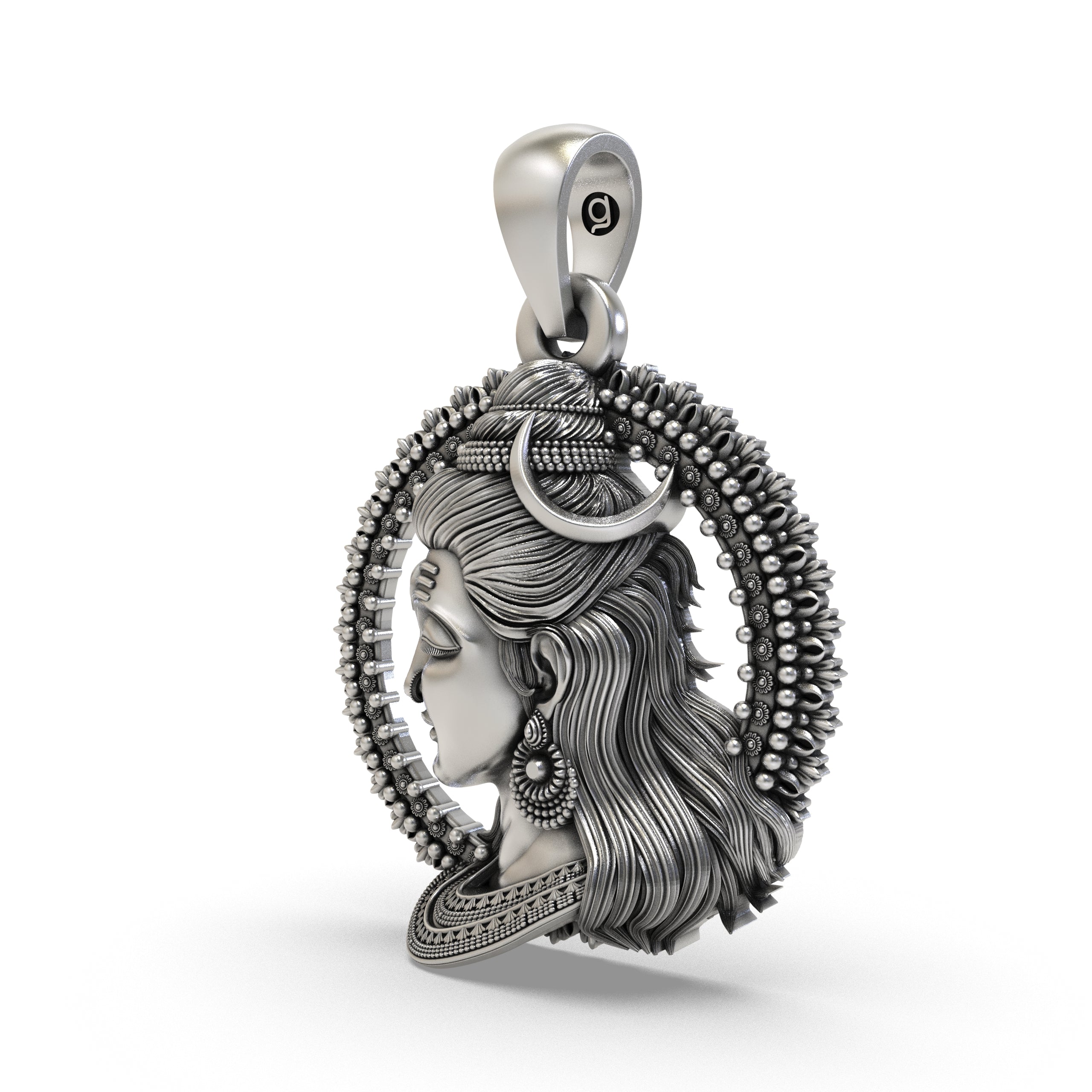 925 Silver Lord Shiva Face Pendant | Mahadev Jewelry | Handmade Sterling Rudra Necklace | Hindu Spiritual Protection Amulet