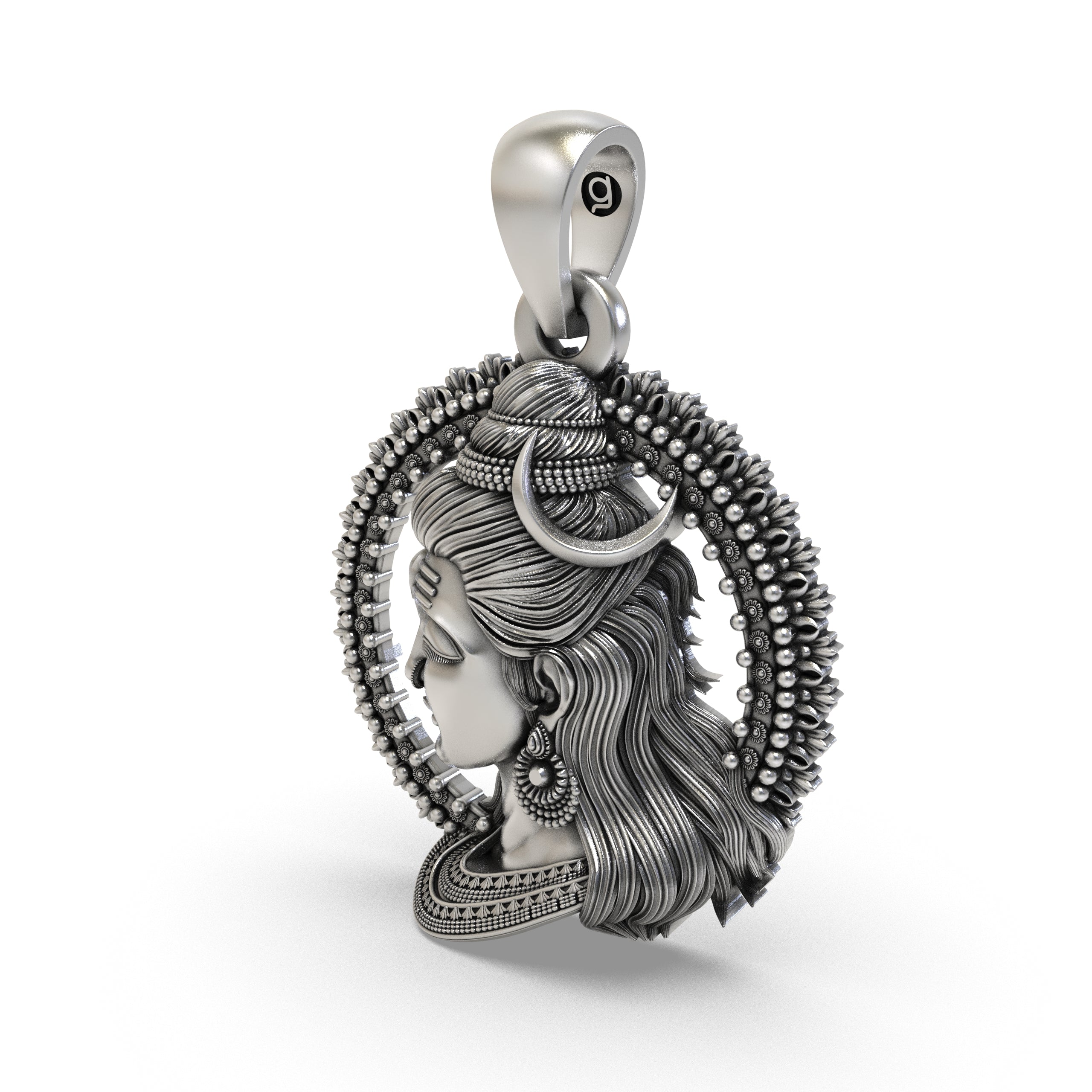 925 Silver Lord Shiva Face Pendant | Mahadev Jewelry | Handmade Sterling Rudra Necklace | Hindu Spiritual Protection Amulet