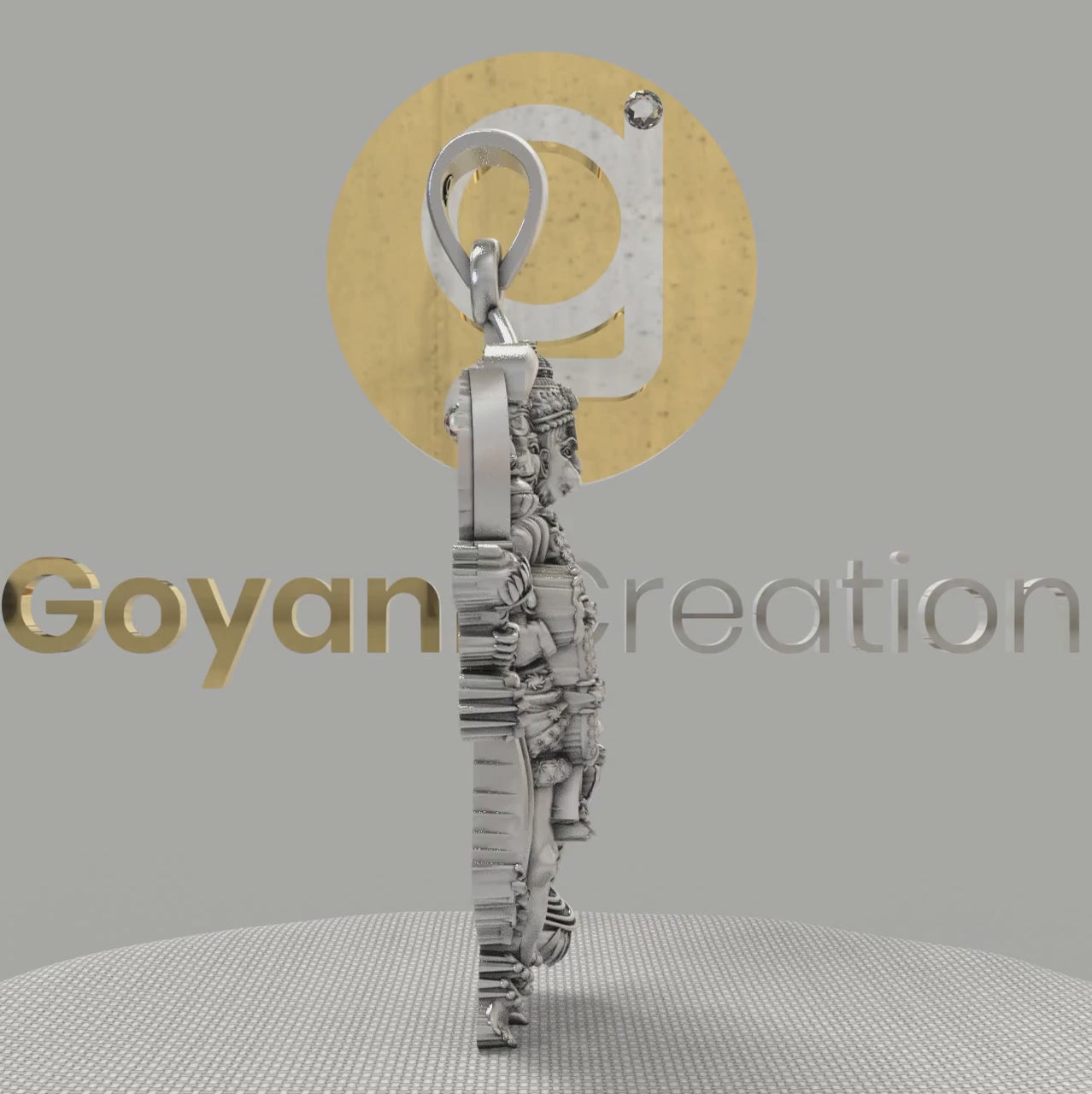 925 Silver Panchmukhi Hanuman Pendant | Oxidized Hindu Amulet
