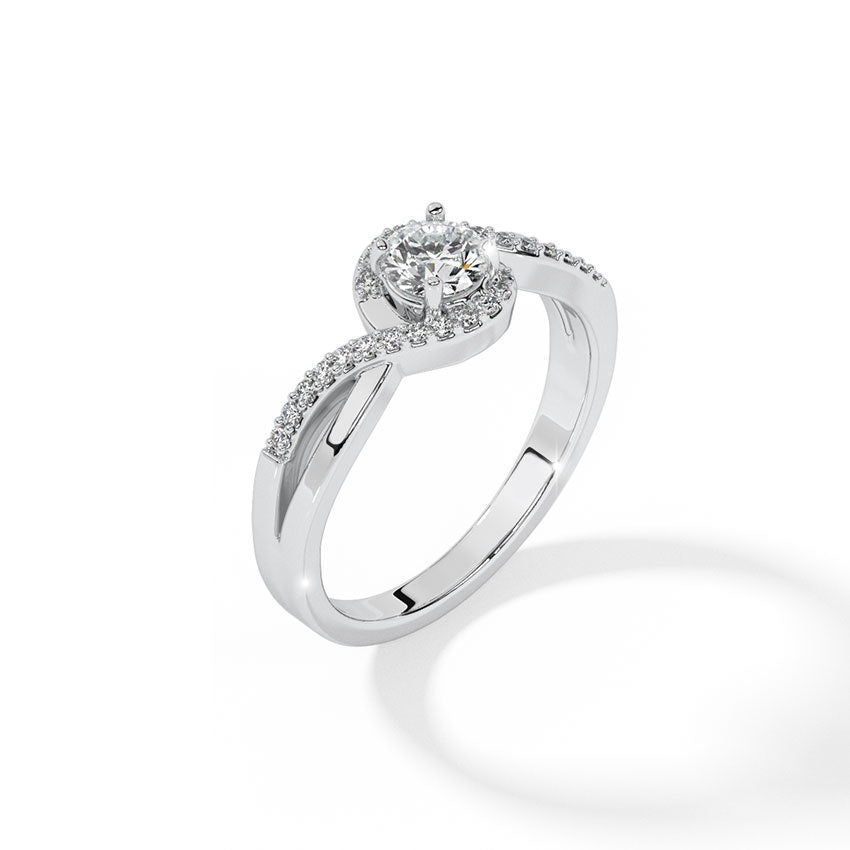 Silver Infinity Solitaire Ring