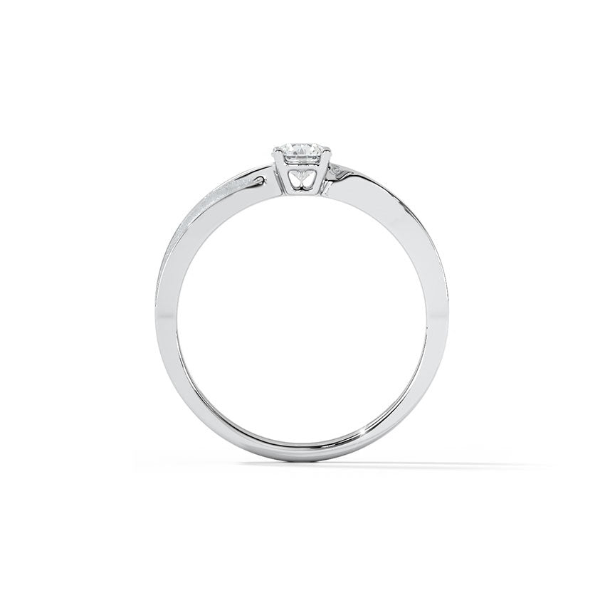 Single Diamond Ring in 925 Sterling Silver