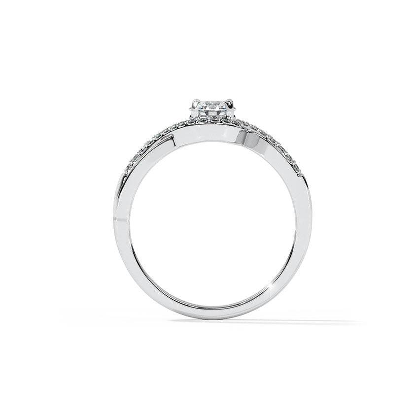 Silver Infinity Solitaire Ring