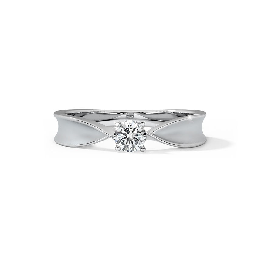 Single Diamond Ring in 925 Sterling Silver