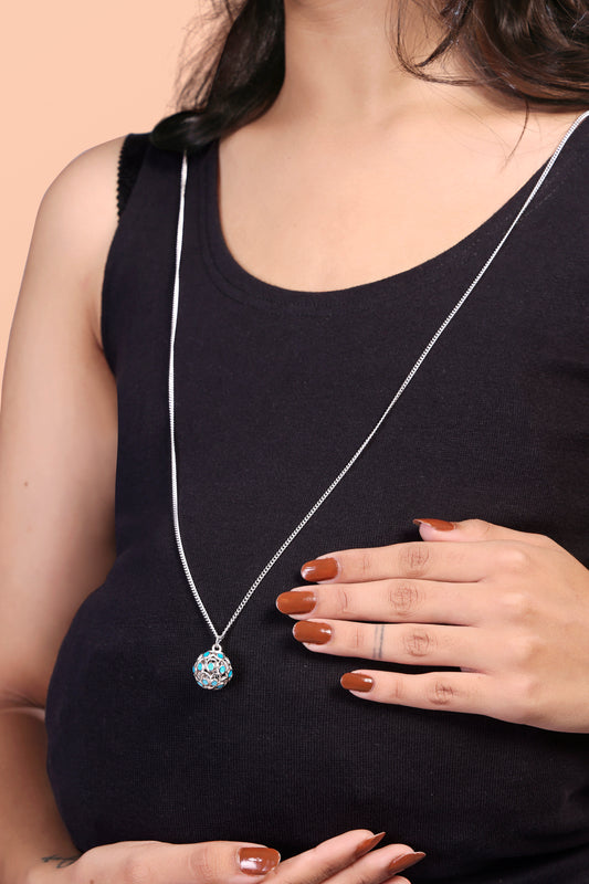 Peaceful Pregnancy: 925 Silver Harmony Ball Necklace