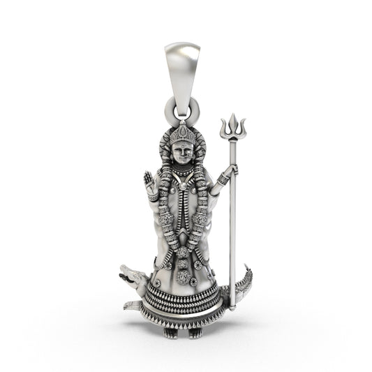 Silver Khodiar maa Pendant Inspired by Kagawad Khodaldham Idol