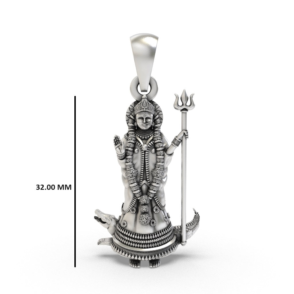 Silver Khodiar maa Pendant Inspired by Kagawad Khodaldham Idol