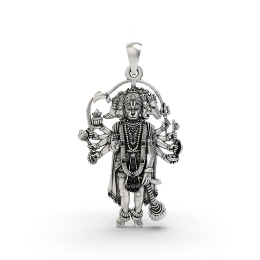 Silver Panchmukhi Hanumanji Pendant