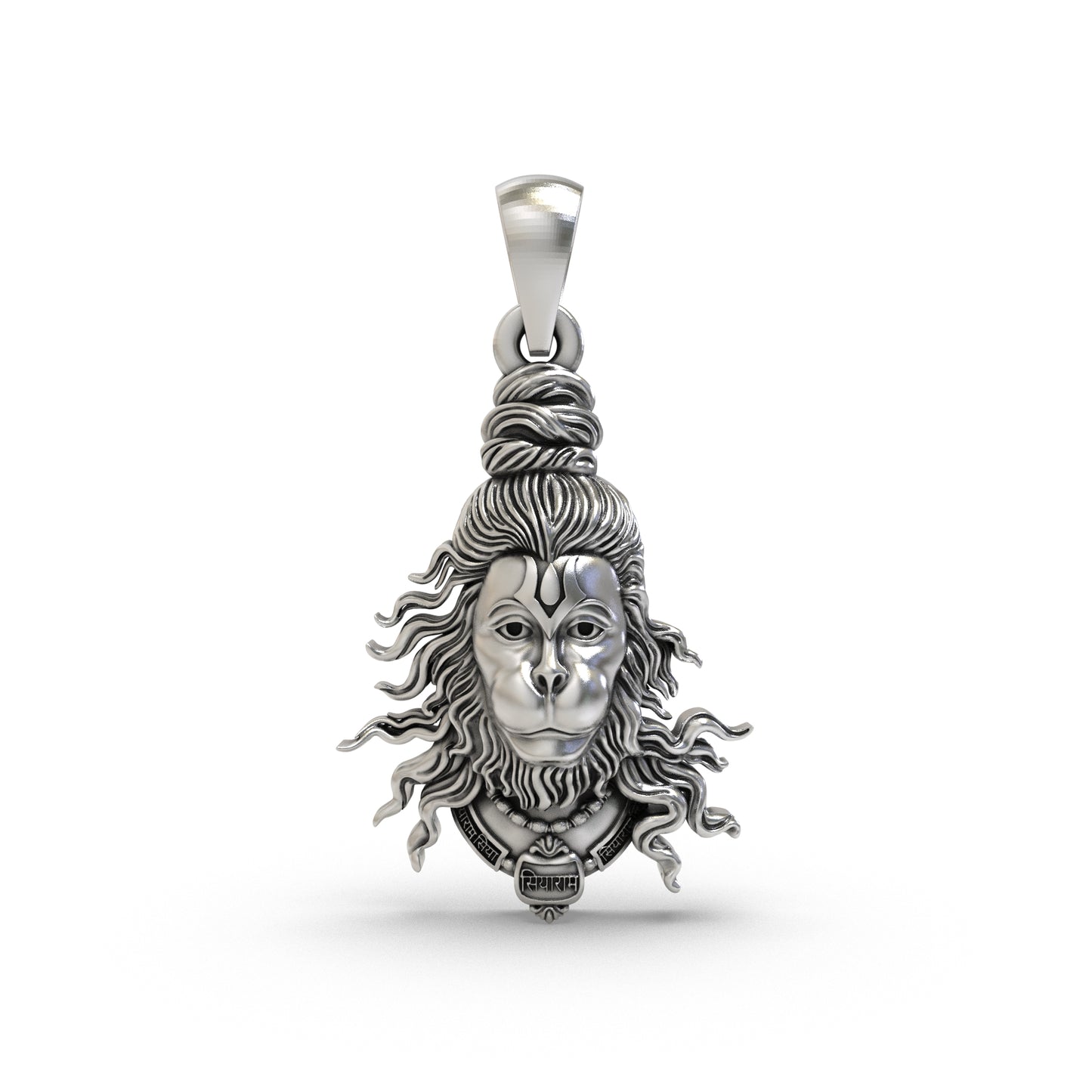 925 Silver Hanumanji Face Pendant