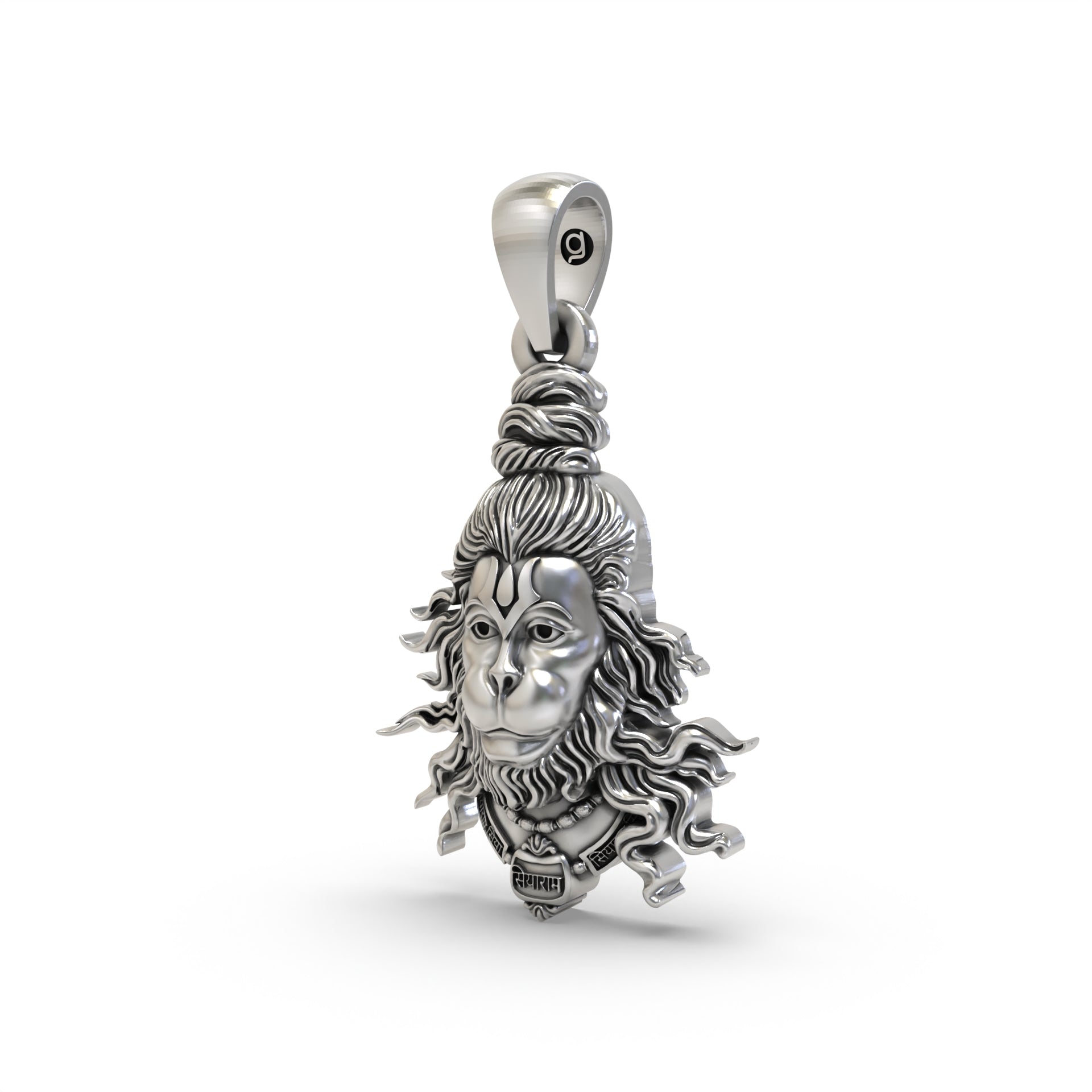 925 Silver Hanumanji Face Pendant