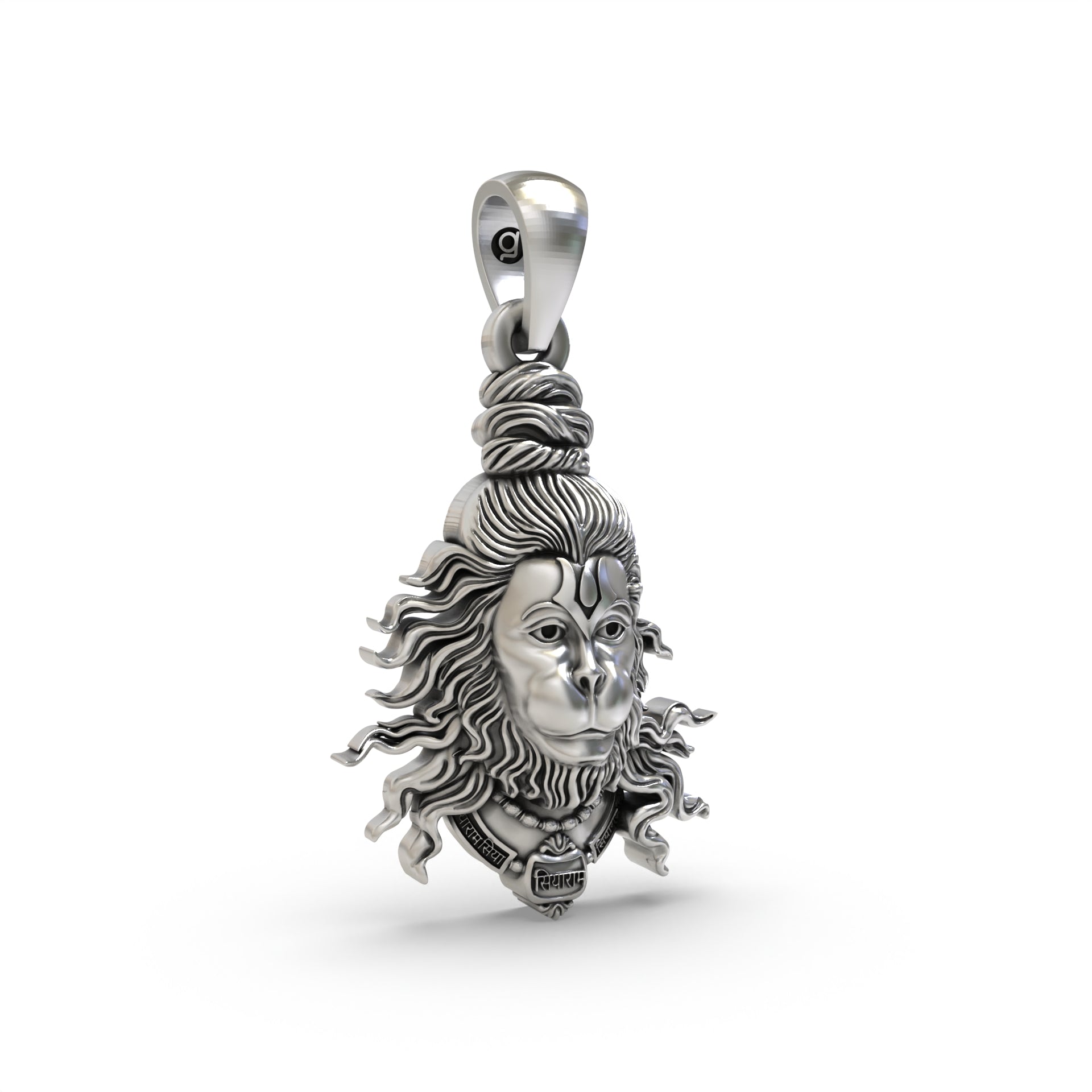 925 Silver Hanumanji Face Pendant