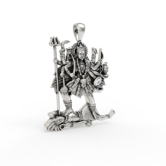 Silver kali maa pendant