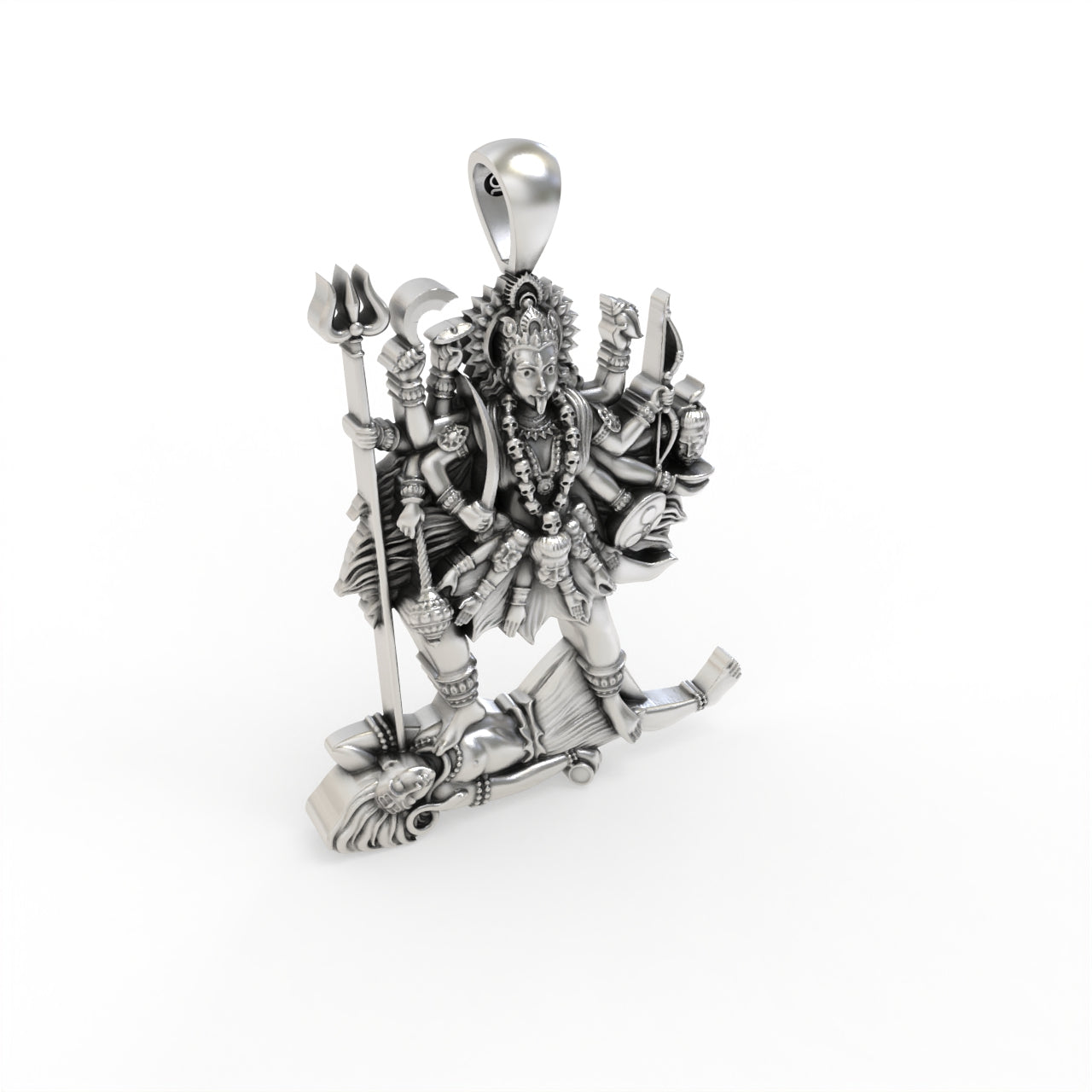 Silver kali maa pendant