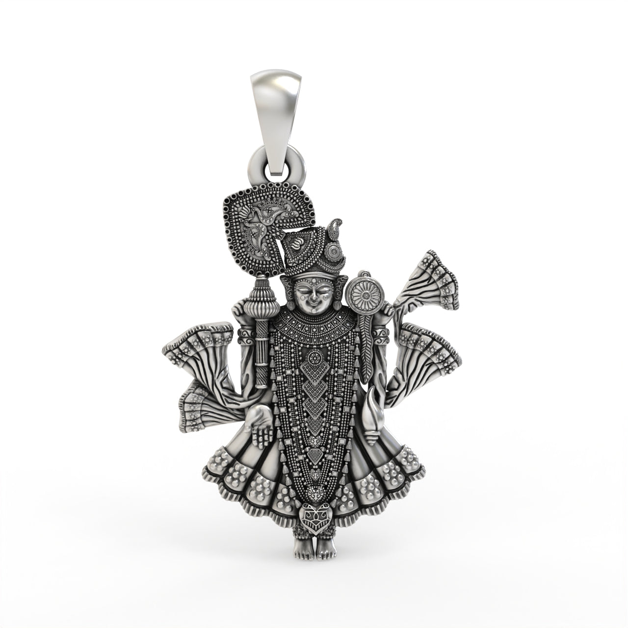 Silver Dwarkadhish Pendant