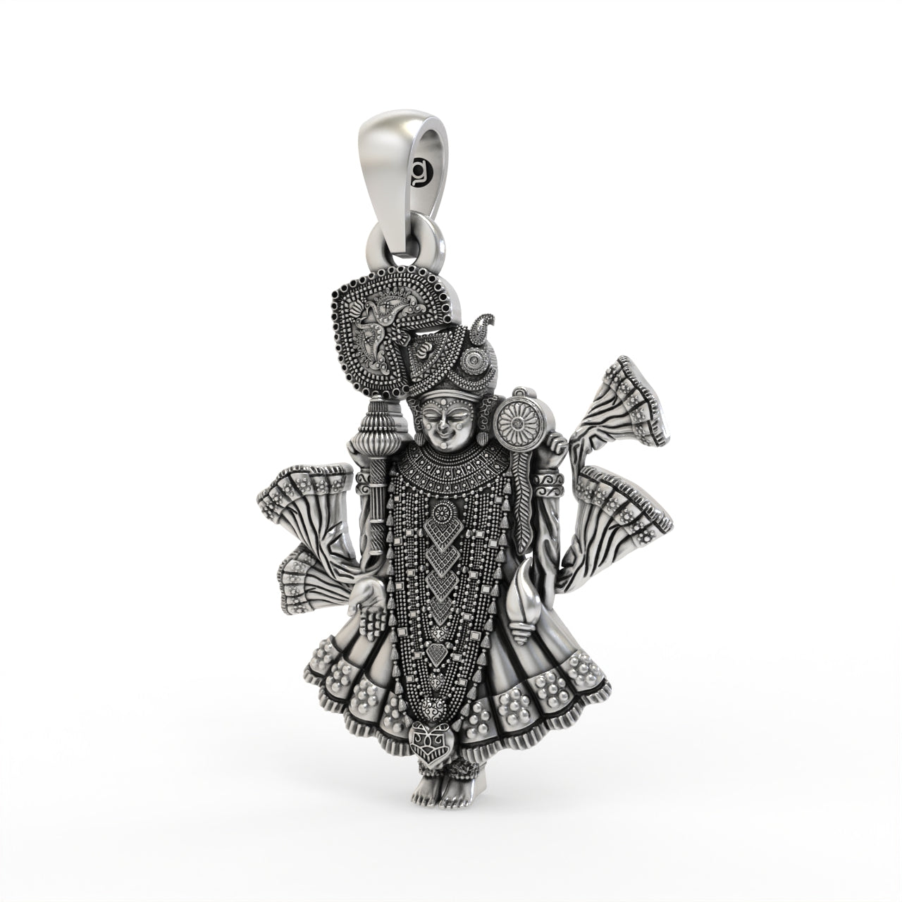 Silver Dwarkadhish Pendant