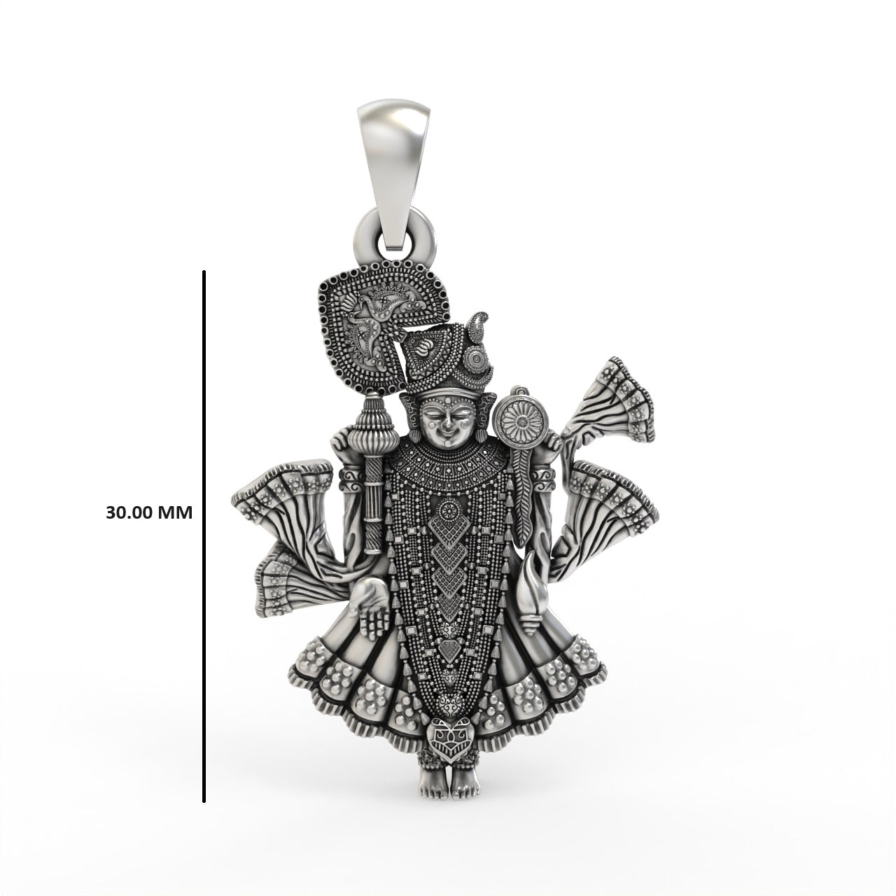 Silver Dwarkadhish Pendant