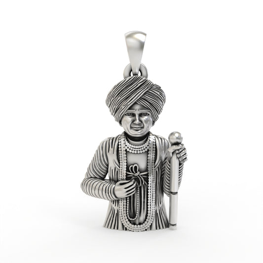 Silver Jalaram Bapa Pendant