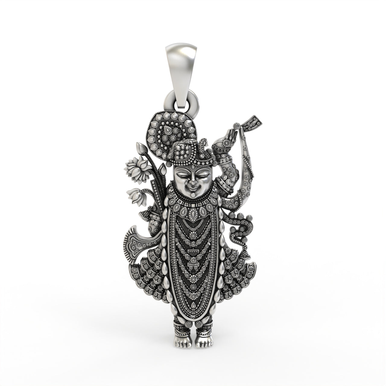 Silver Shrinathji Pendant