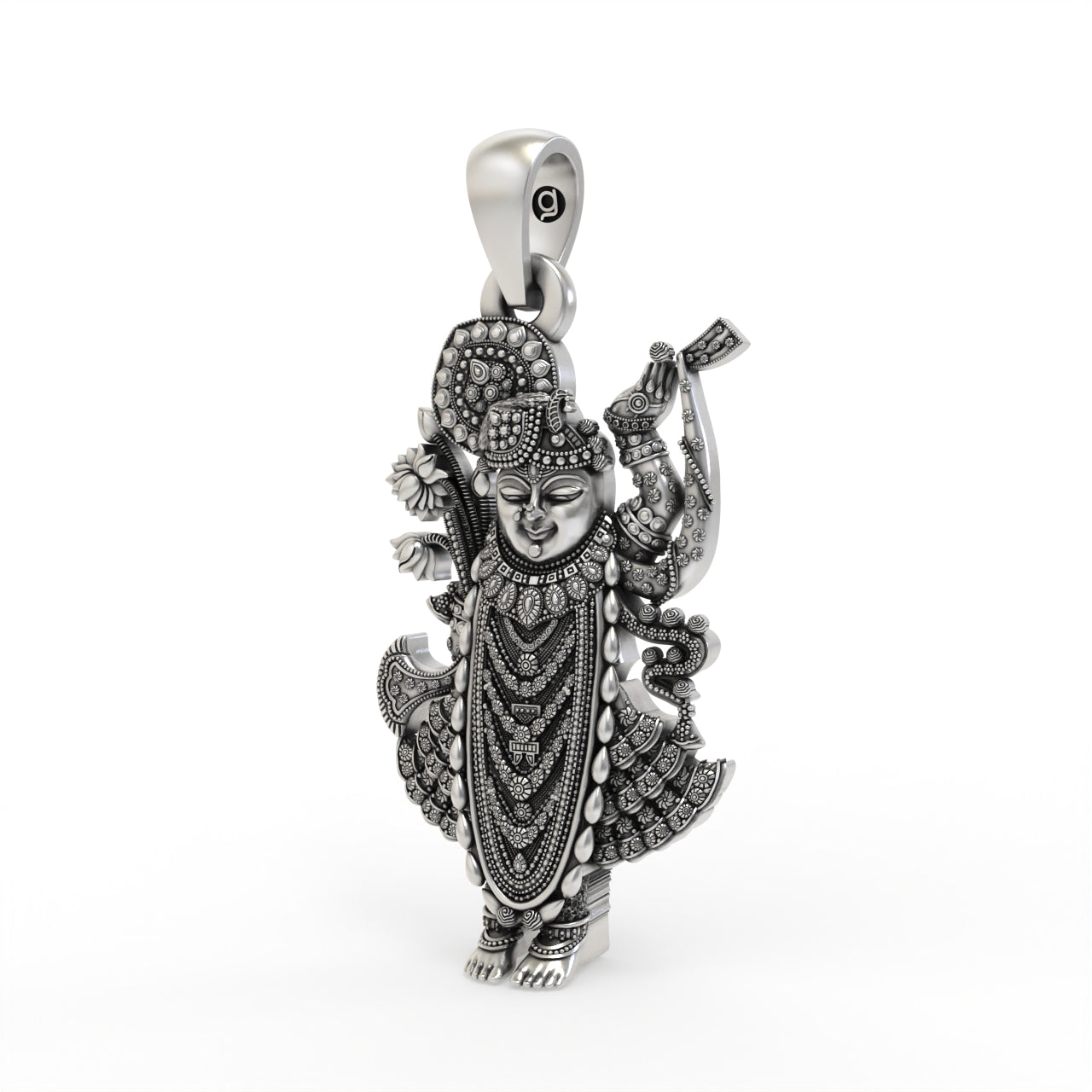 Silver Shrinathji Pendant