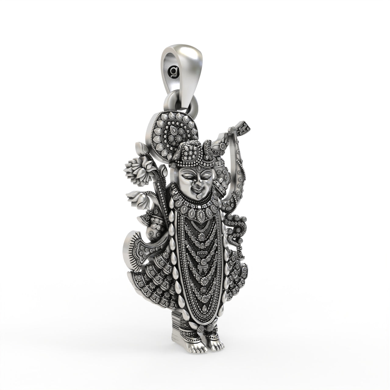 Silver Shrinathji Pendant