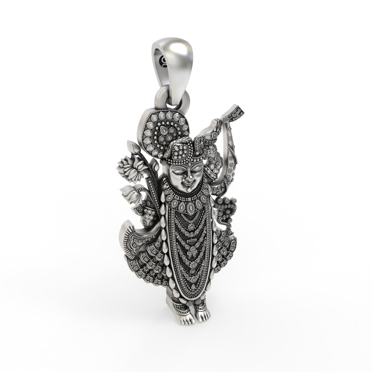 Silver Shrinathji Pendant