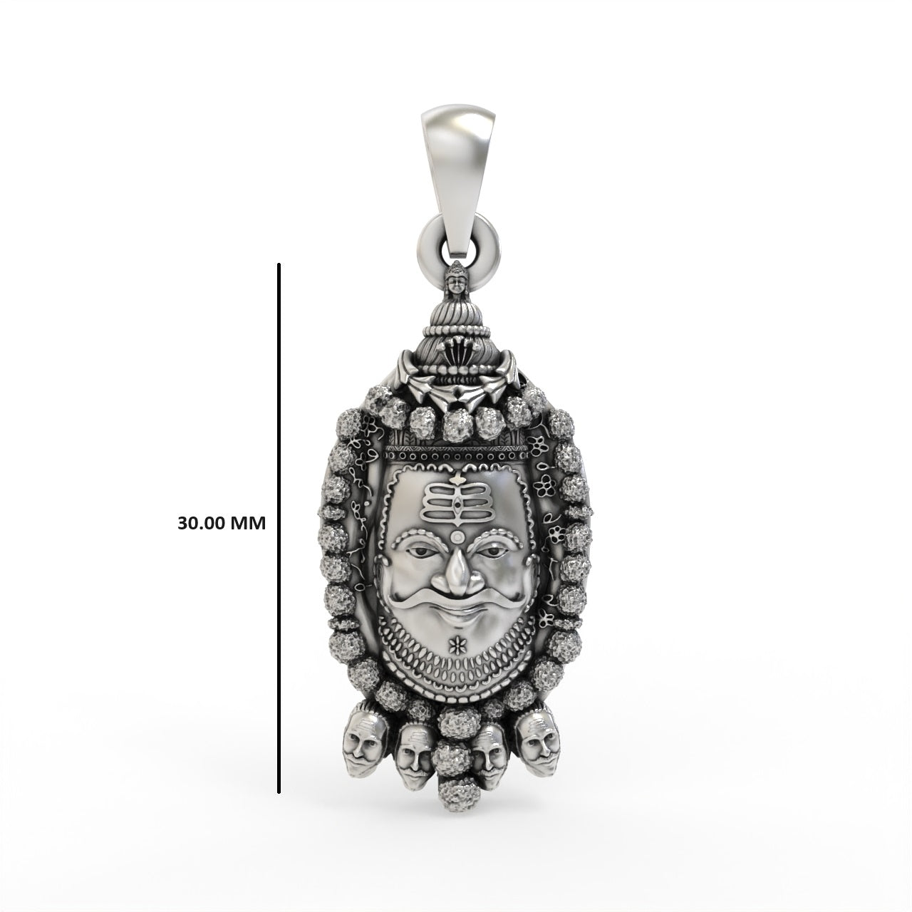 Silver Mahakal Pendant