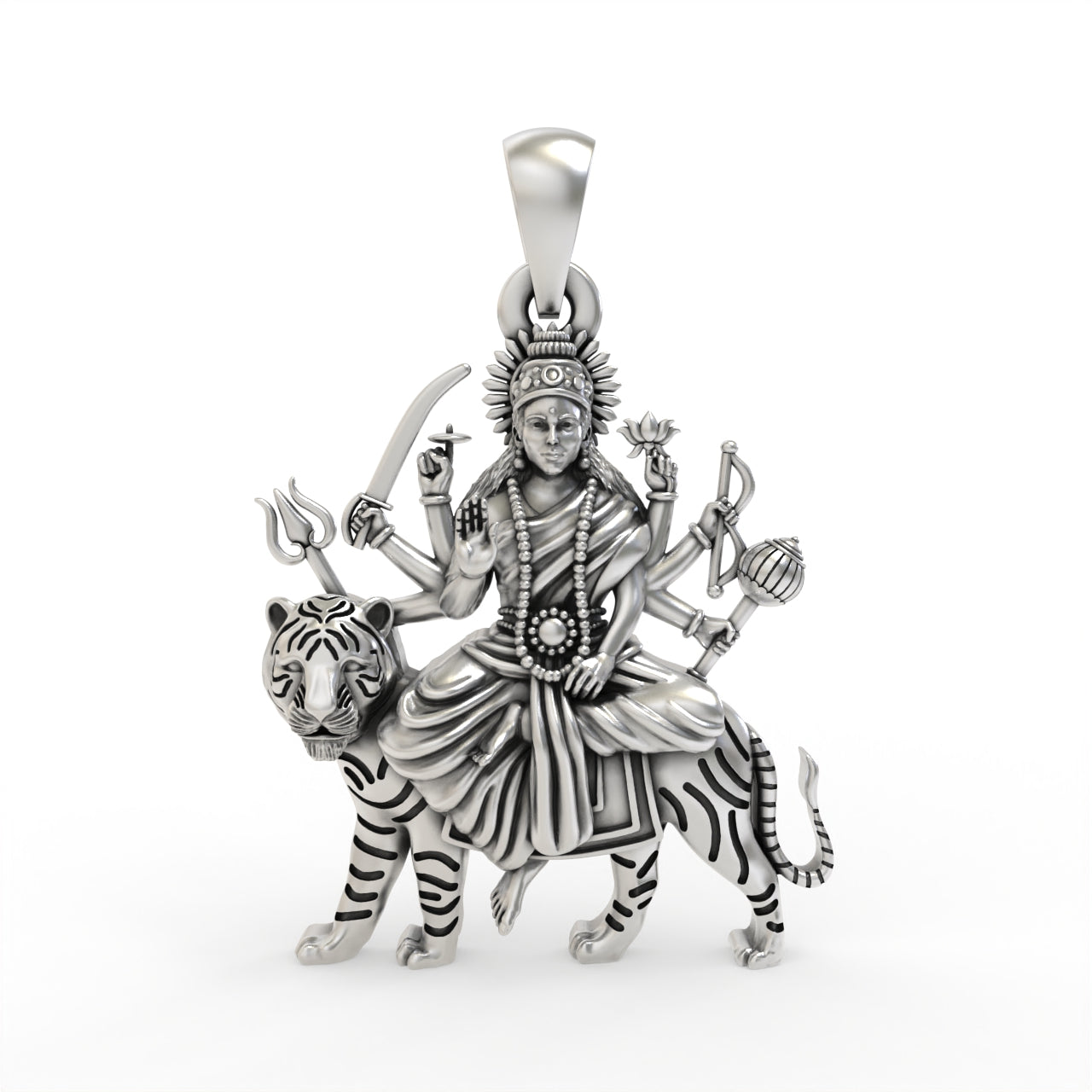 Silver Ambe Maa Pendant