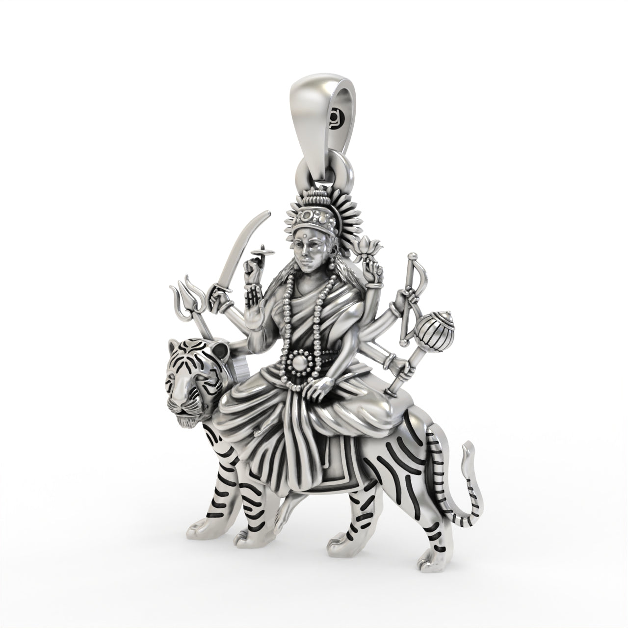 Silver Ambe Maa Pendant