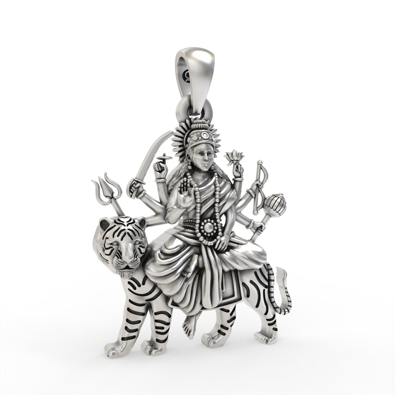 Silver Ambe Maa Pendant