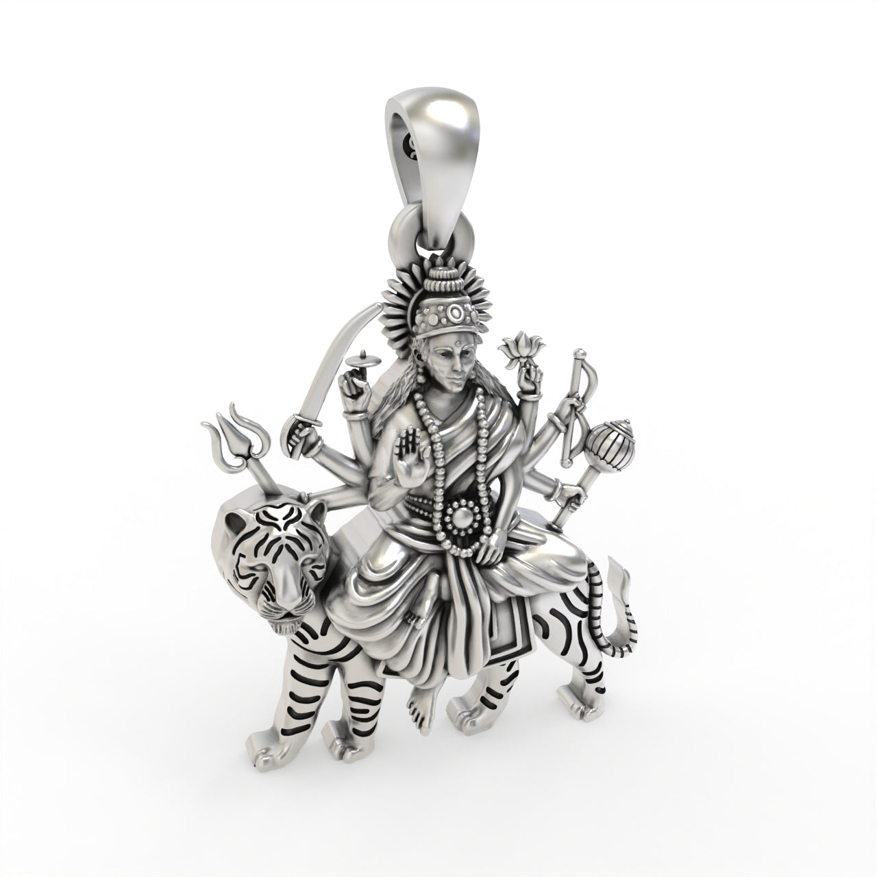 Silver Ambe Maa Pendant