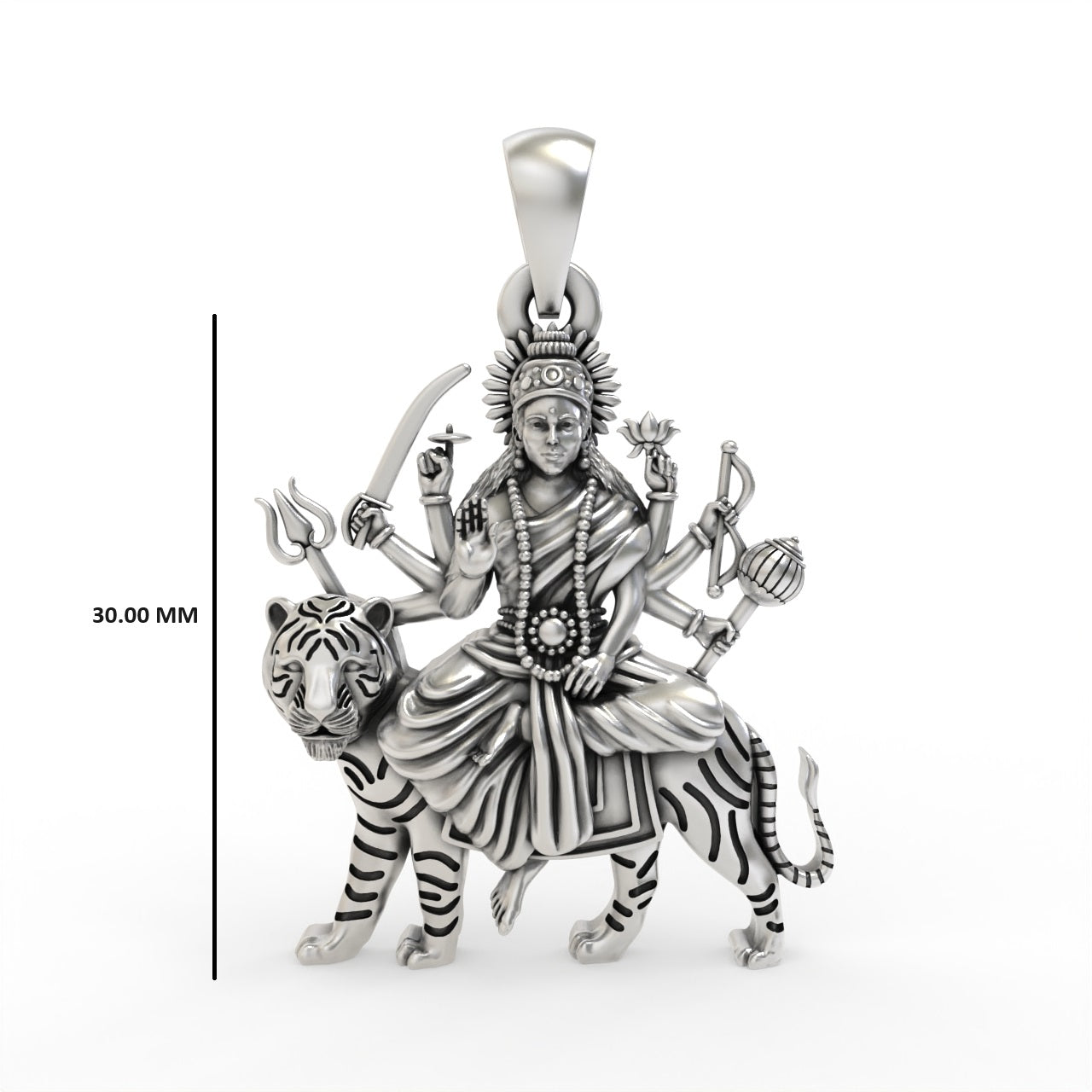 Silver Ambe Maa Pendant