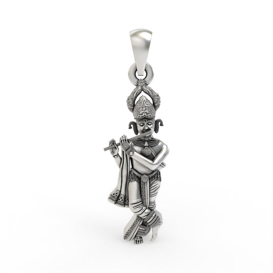 Silver Shree Gopinathji Maharaj Pendant