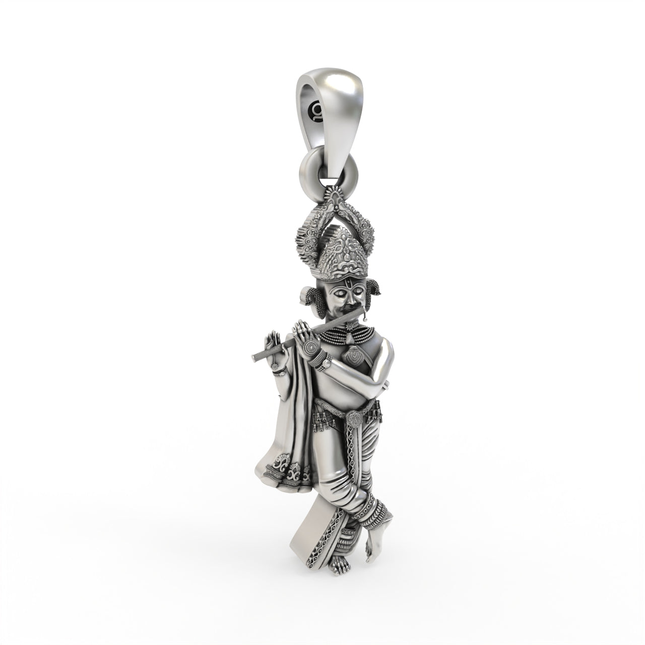 Silver Shree Gopinathji Maharaj Pendant