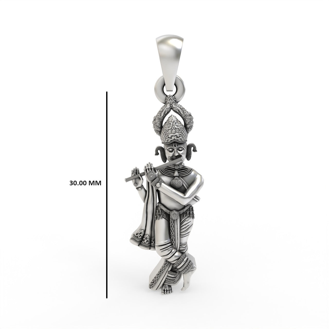 Silver Shree Gopinathji Maharaj Pendant