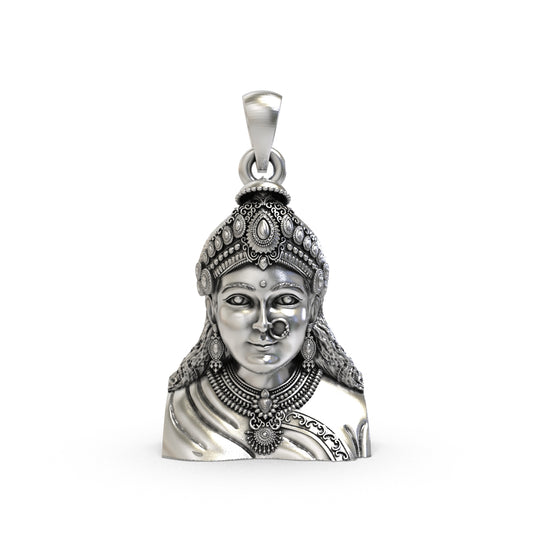 Silver Chehar maa Pendant