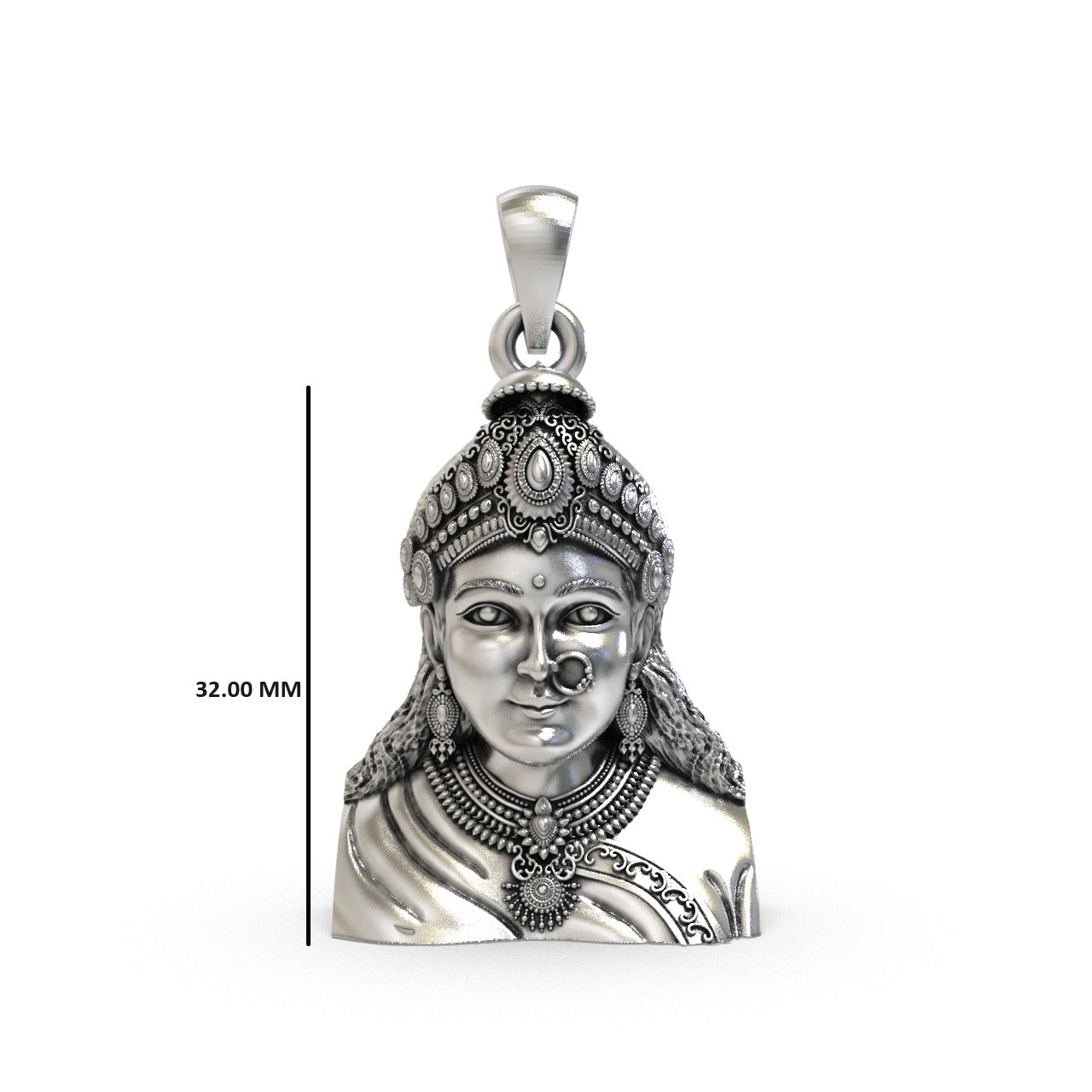 Silver Chehar maa Pendant