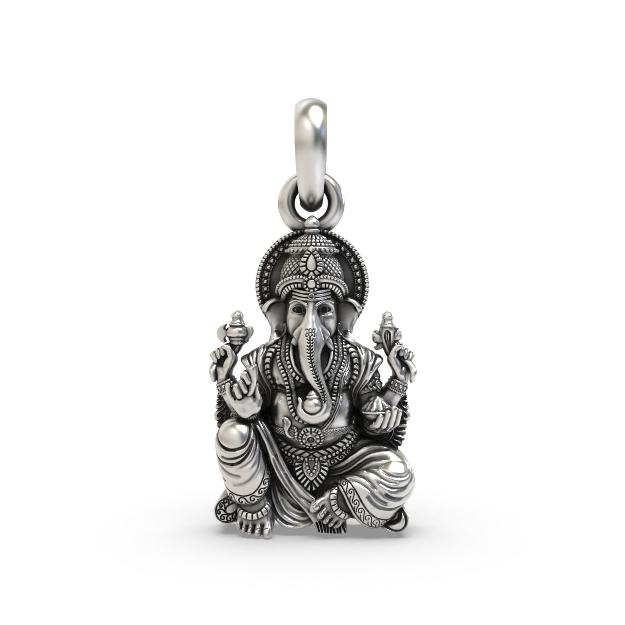 Silver Vakratunda ganesha Pendant