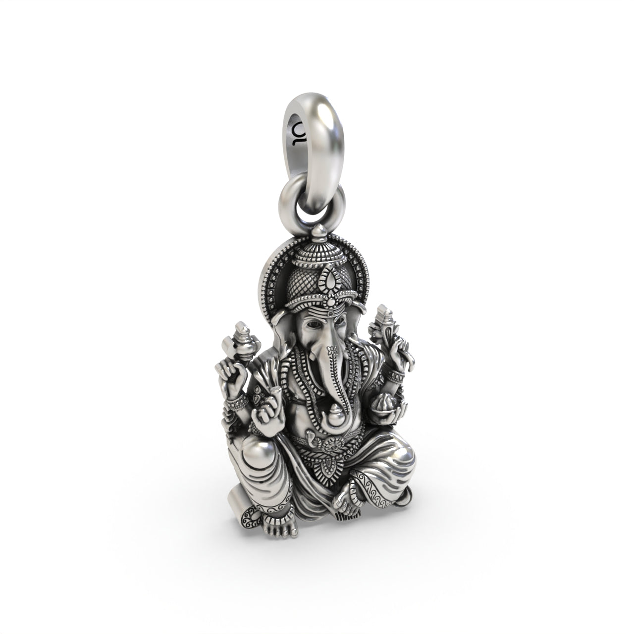 Silver Vakratunda ganesha Pendant