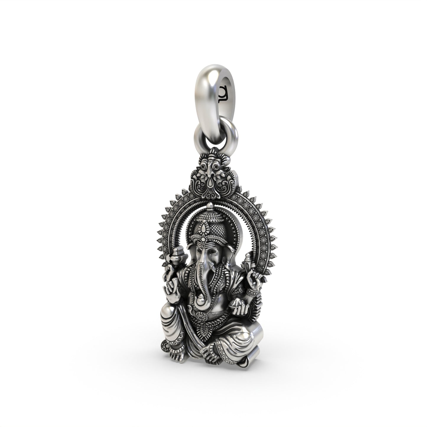 Silver Vakratunda Ganesh Pendant