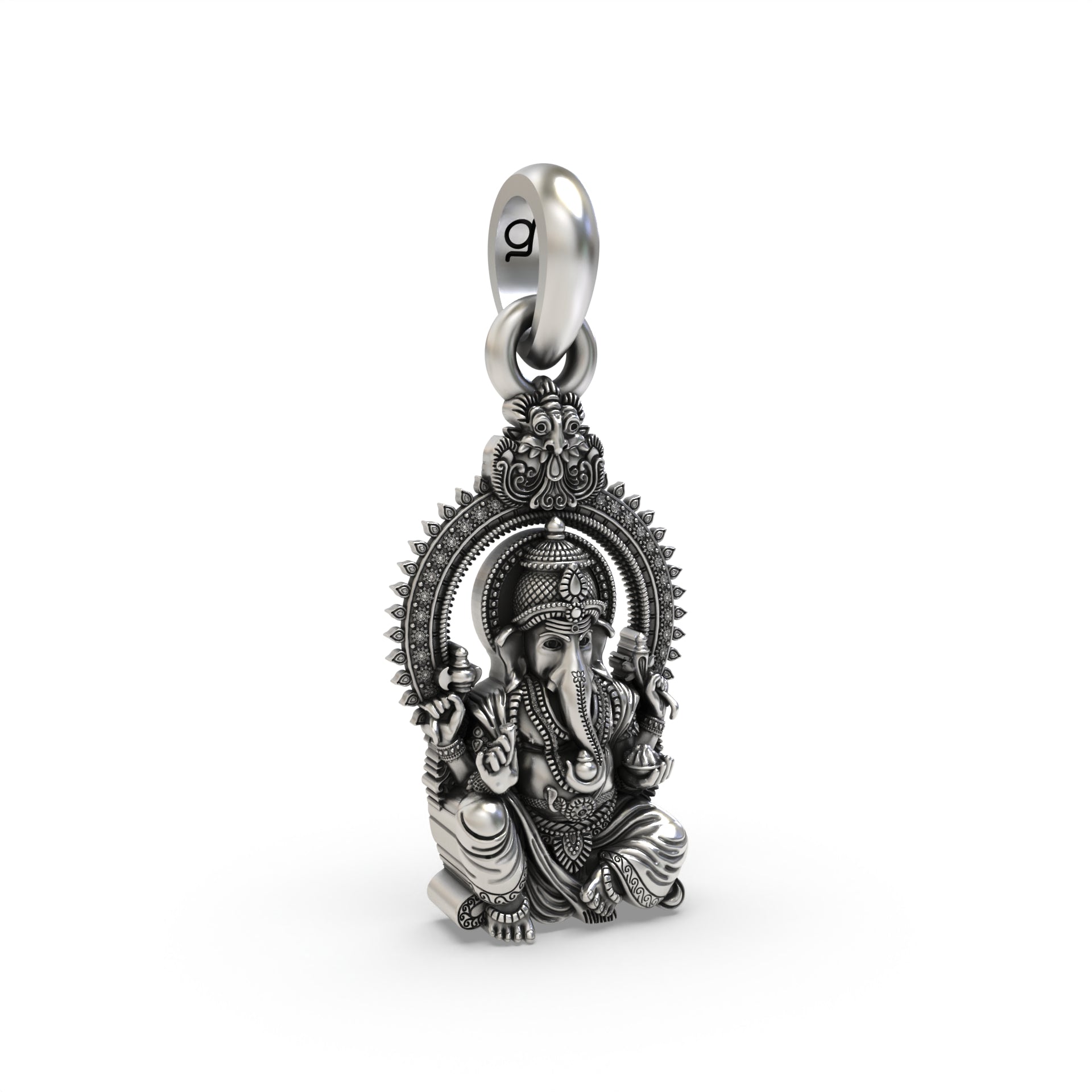 Silver Vakratunda Ganesh Pendant