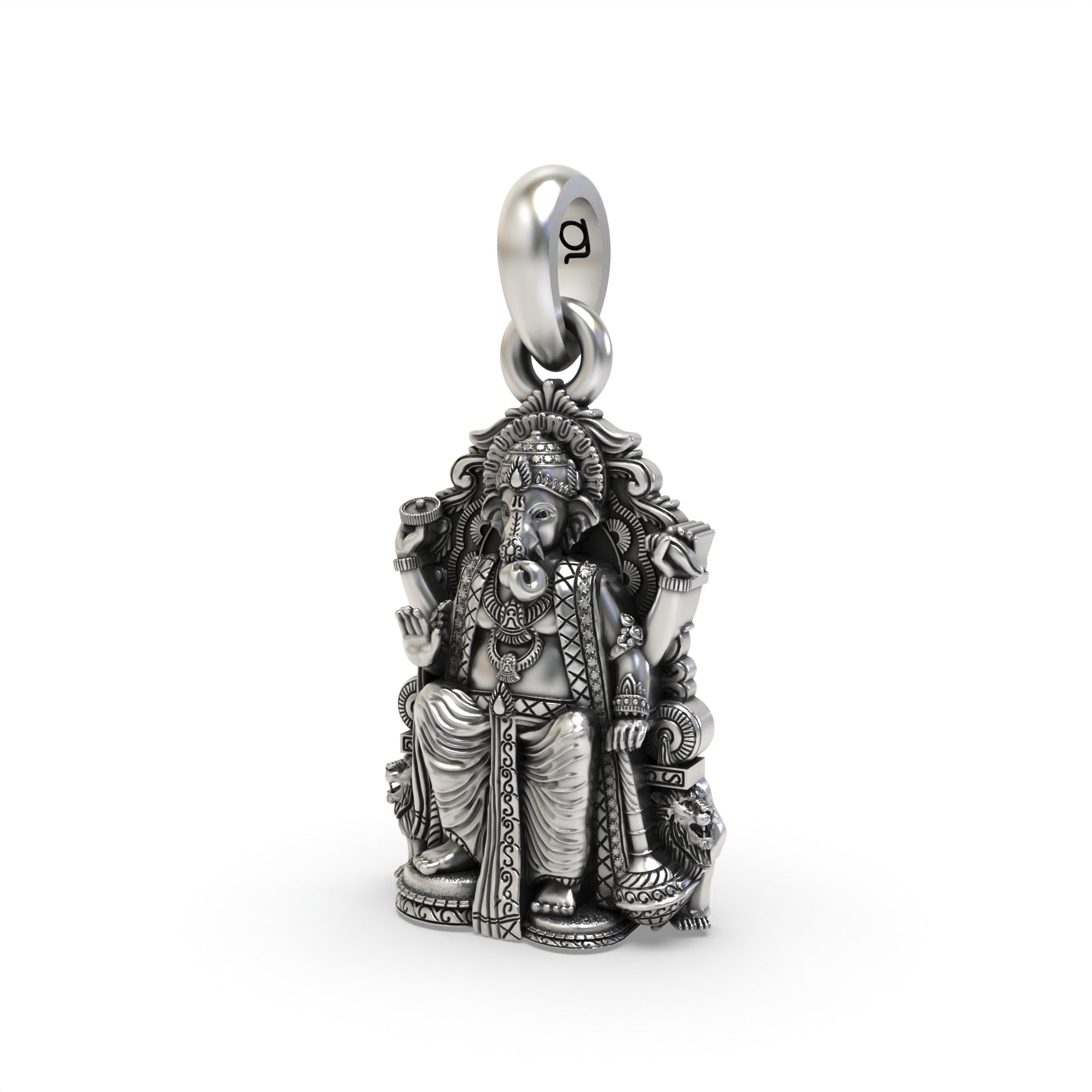 Silver Lal Bagh Ka Raja Ganesh Pendant