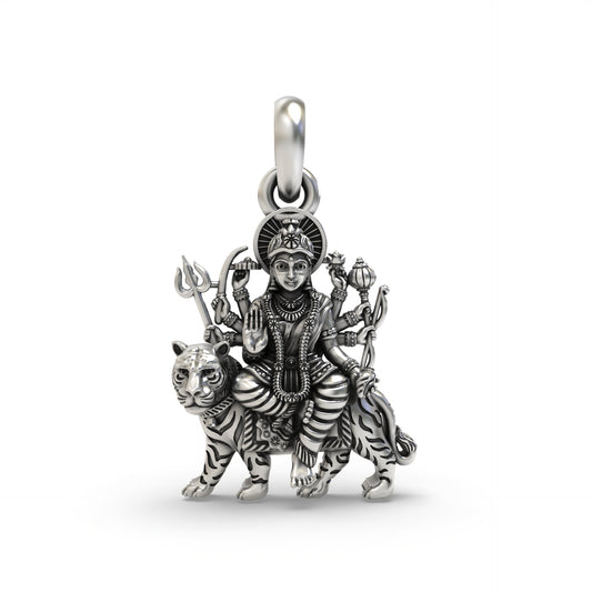 Silver Ambe Maa Pendant