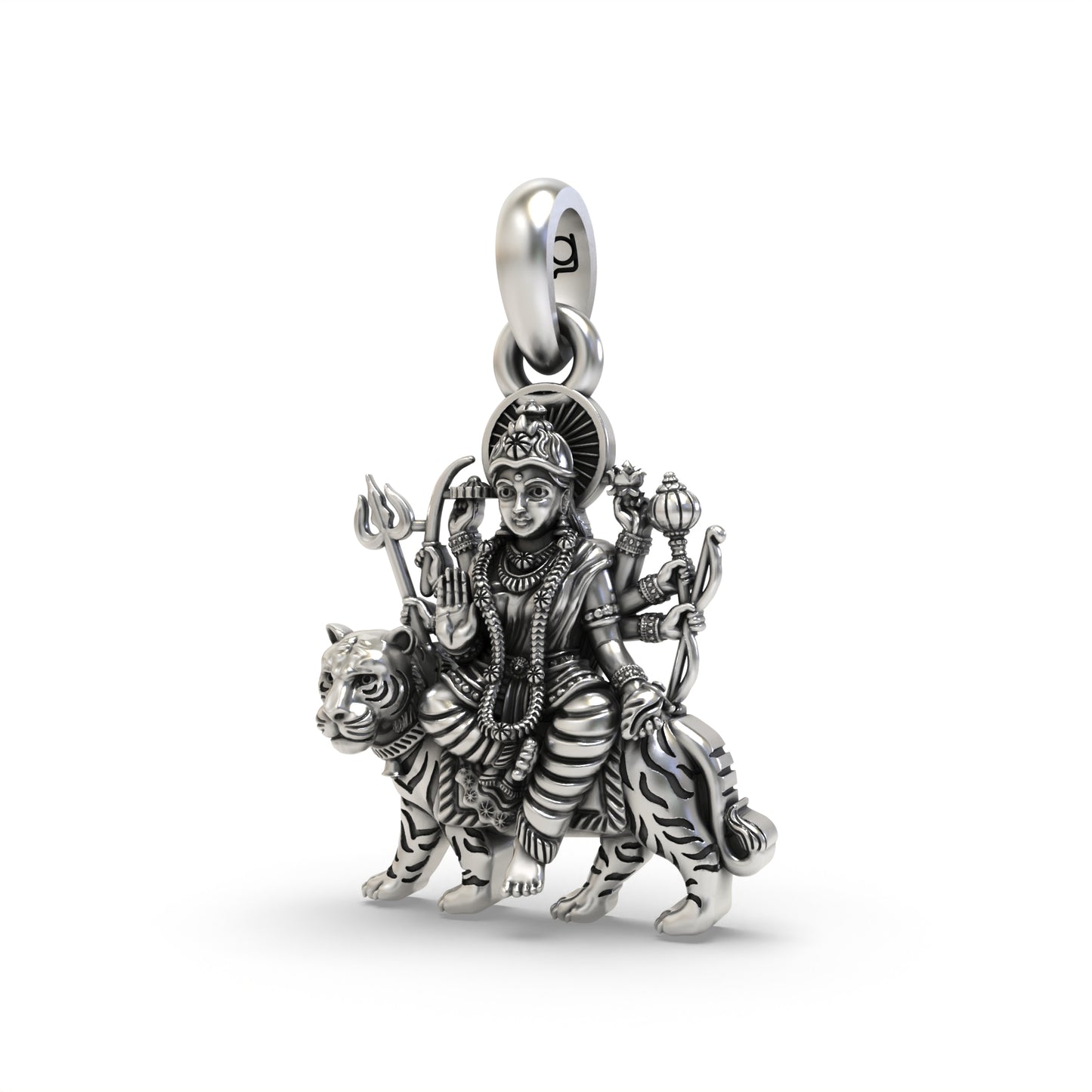 Silver Ambe Maa Pendant